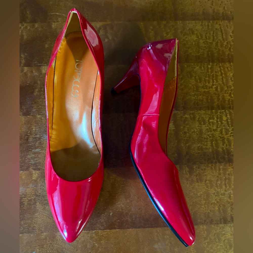NewMade in Spain Totecce Red Patent Leather Pumps Red Sole Size 45 (12.5) - Picture 2 of 8
